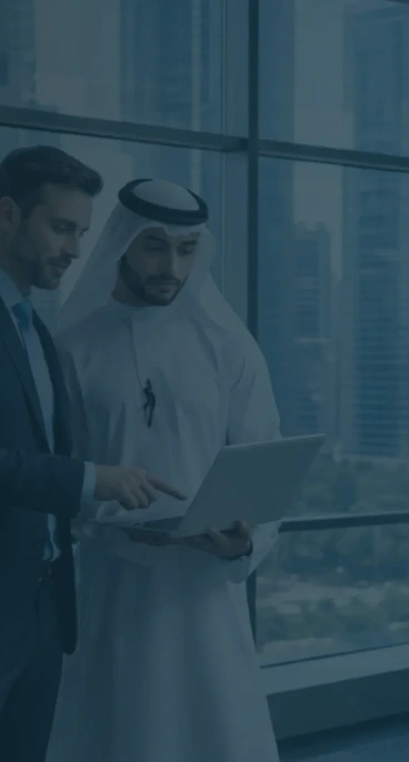 business consultants discussing company registration and business setup in dubai mobile size